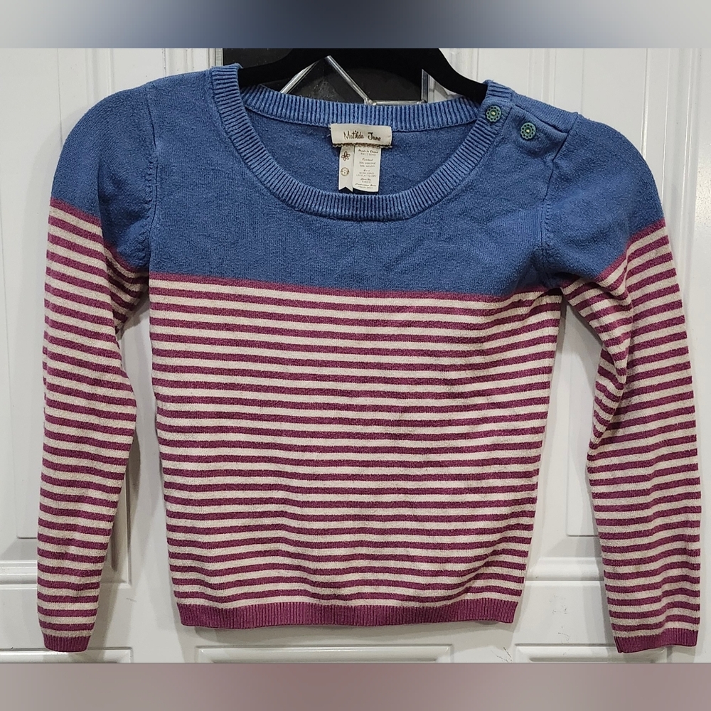 Matilda Jane blue purple viscose blend pullover sweater girl's size 8